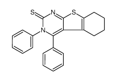 3,4-diphenyl-5,6,7,8-tetrahydro-[1]benzothiolo[2,3-d]pyrimidine-2-thione Structure
