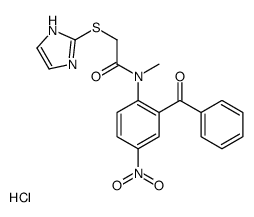N-(2-benzoyl-4-nitrophenyl)-2-(1H-imidazol-2-ylsulfanyl)-N-methylacetamide,hydrochloride结构式