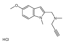 N-[(5-methoxy-1-methylindol-2-yl)methyl]-N-methylprop-2-yn-1-amine,hydrochloride结构式