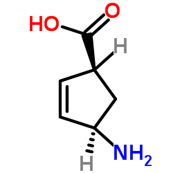 (1S,4R)-4-氨基环戊-2-烯羧酸结构式