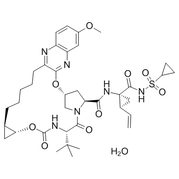Grazoprevir hydrate structure