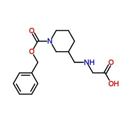 N-({1-[(Benzyloxy)carbonyl]-3-piperidinyl}methyl)glycine Structure