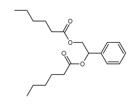 1-phenyl-1,2-ethanediol di-n-hexanoate Structure