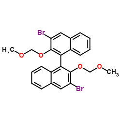 (S)-3,3'-二溴-双(甲氧基甲氧基)-1,1’-联萘酚结构式