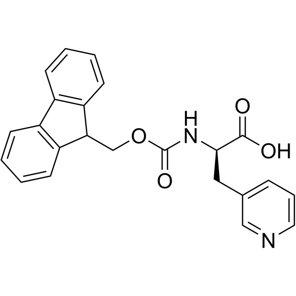Fmoc-β-(3-吡啶基)-D-Ala-OH结构式