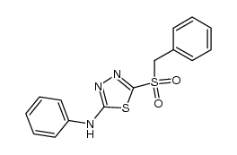 phenyl-(5-phenylmethanesulfonyl-[1,3,4]thiadiazol-2-yl)-amine Structure