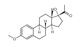 17α-hydroxy-3-methoxy-19-norpregna-1,3,5(10)-trien-20-one结构式