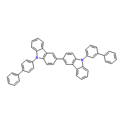N-(3-联苯基)-N-(4-联苯基)-3,3-双咔唑结构式