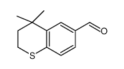 4,4-二甲基硫代苯并二氢吡喃-6-甲醛结构式