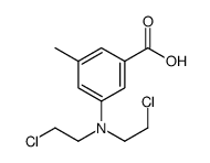 5-[Bis(2-chloroethyl)amino]-m-toluic acid structure
