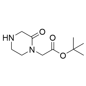 2-(2-氧哌嗪-1-基)乙酸叔丁酯结构式
