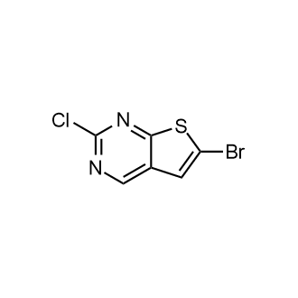 6-溴-2-氯噻吩并[2,3-d]嘧啶结构式