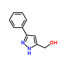 (5-苯基-1H-吡唑-3-基)甲醇结构式