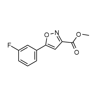5-(3-氟苯基)异噁唑-3-羧酸甲酯结构式