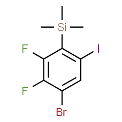 4-Bromo-2,3-difluoro-6-iodo-1-(trimethylsilyl)benzene structure