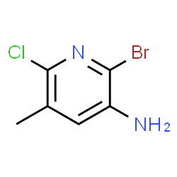 2-溴-6-氯-5-甲基吡啶-3-胺结构式