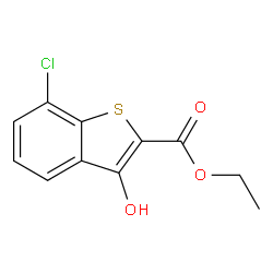 7-氯-3-羟基-苯并[b]噻吩-2-羧酸乙酯结构式
