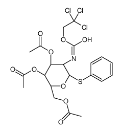 苯基-3,4,6-三-O-乙酰基-2-脱氧-1-硫代-2-(2,2,2-三氯乙氧基甲酰氨基)-β-D-吡喃葡萄糖苷结构式