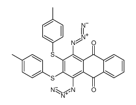 1,4-diazido-2,3-bis[(4-methylphenyl)sulfanyl]anthracene-9,10-dione结构式