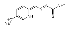 5-Sodiooxy-2-pyridinecarbaldehyde thiosemicarbazone structure