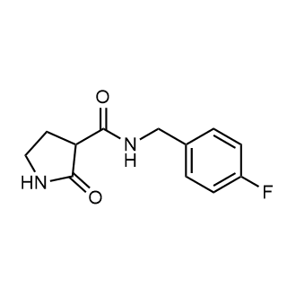 N-(4-氟苄基)-2-氧代吡咯烷-3-甲酰胺结构式