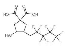 3-(1H,1H-十氟戊基)-4-甲基环戊烷-1,1-二羧酸结构式