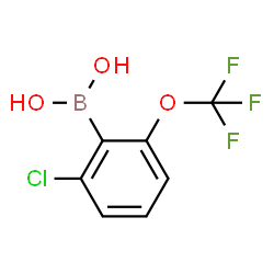 (2-Chloro-6-(trifluoromethoxy)phenyl)boronic acid结构式