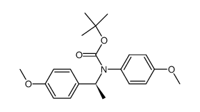N-Boc-N-(4-methoxyphenyl)-α-methyl-p-methoxybenzylamine结构式