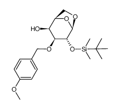 .beta.-D-Galactopyranose, 1,6-anhydro-2-O-(1,1-dimethylethyl)dimethylsilyl-3-O-(4-methoxyphenyl)methyl-结构式