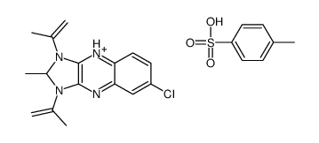 6-chloro-2-methyl-1,3-bis(prop-1-en-2-yl)-1,2-dihydroimidazo[4,5-b]quinoxalin-1-ium,4-methylbenzenesulfonic acid结构式