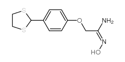 2-[4-(1,3-dithiolan-2-yl)phenoxy]acetamidoxime structure