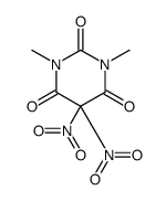 1,3-Dimethyl-5,5-dinitro-2,4,6(1H,3H,5H)-pyrimidinetrione结构式