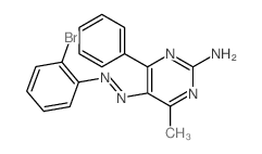 2-Pyrimidinamine,5-[2-(2-bromophenyl)diazenyl]-4-methyl-6-phenyl-结构式