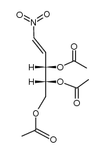 1-nitro-D-erythro-pentene-(1)-triol-(3.4.5)-triacetate结构式