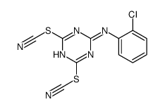 [4-(2-chloroanilino)-6-thiocyanato-1,3,5-triazin-2-yl] thiocyanate结构式