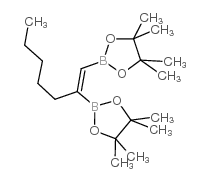 1-cis-1,2-bis(4,4,5,5-tetramethyl-1,3,2-dioxaborolan-2-yl)heptene Structure