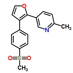 2-Methyl-5-{3-[4-(methylsulfonyl)phenyl]-2-furyl}pyridine structure
