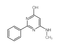 6-(甲基氨基)-2-苯基嘧啶-4(3H)-酮结构式