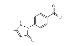 1-(4-nitrophenyl)-3-methyl-2-pyrazolin-5-one (NH tautomeric form) Structure