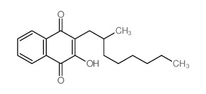 4-hydroxy-3-(2-methyloctyl)naphthalene-1,2-dione结构式