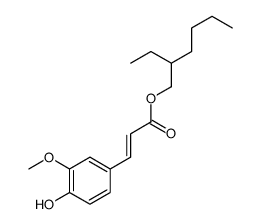 2-ethylhexyl (E)-3-(4-hydroxy-3-methoxyphenyl)prop-2-enoate Structure