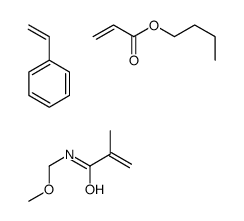 butyl prop-2-enoate,N-(methoxymethyl)-2-methylprop-2-enamide,styrene Structure