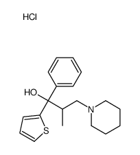 2-methyl-1-phenyl-3-piperidin-1-yl-1-thiophen-2-ylpropan-1-ol,hydrochloride结构式
