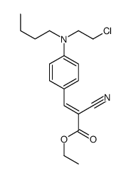 ethyl 3-[4-[butyl(2-chloroethyl)amino]phenyl]-2-cyanoacrylate结构式
