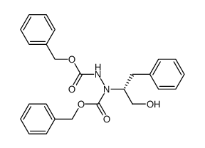 dibenzyl (R)-1-(1-hydroxy-3-phenylpropan-2-yl)hydrazine-1,2-dicarboxylate结构式