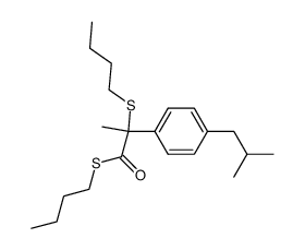 S-butyl α-(4-isobutylphenyl)-α-(butylsulfanyl)thiopropionate结构式
