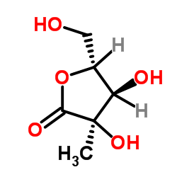 2-C-甲基-D-核糖酸-1,4-内酯结构式