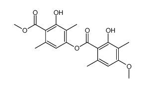4-(2-Hydroxy-4-methoxy-3,6-dimethylbenzoyloxy)-2-hydroxy-3,6-dimethylbenzoic acid methyl ester Structure