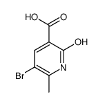 5-溴-2-羟基-6-甲基吡啶-3-羧酸结构式