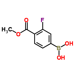[3-Fluoro-4-(methoxycarbonyl)phenyl]boronic acid Structure
